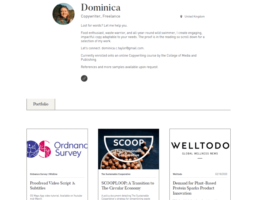A copywriter's content portfolio 