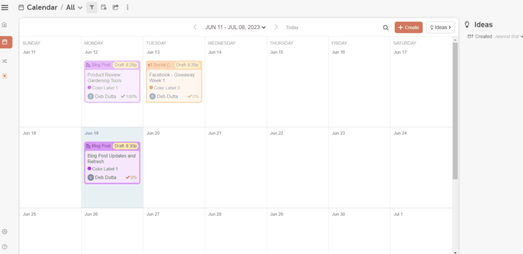 Coschedule marketing suite calendar