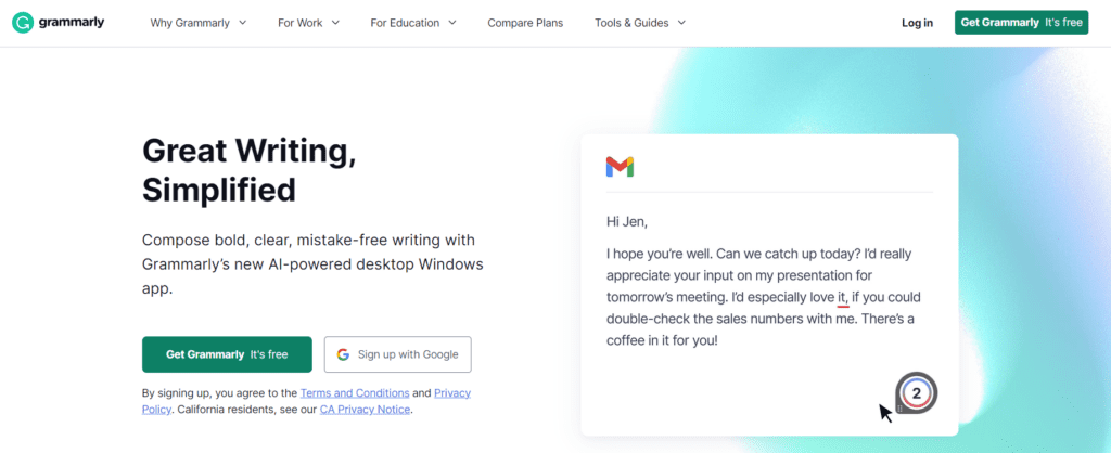 Grammarly login page 