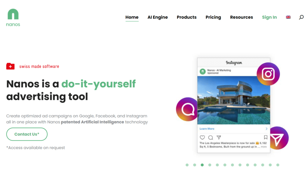 Nanos.ai Website 