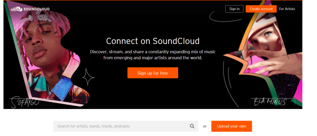 SOUNDCLOUD website 